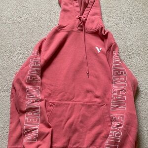 American Eagle Outfitters Men's Pink Hoodie